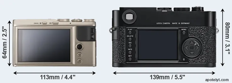 Comparison XF10 or M9 rear