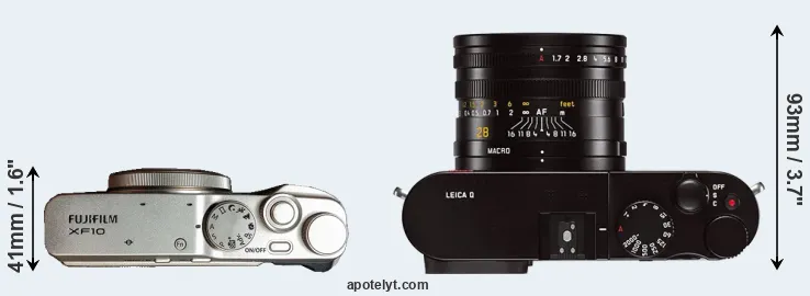 Compare XF10 versus Q Typ 116 top