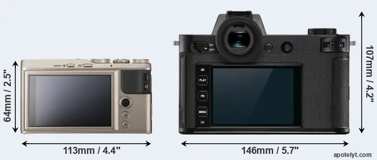 Comparison XF10 or Leica SL2-S rear
