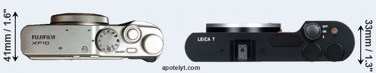 Compare XF10 versus T Typ 701 top