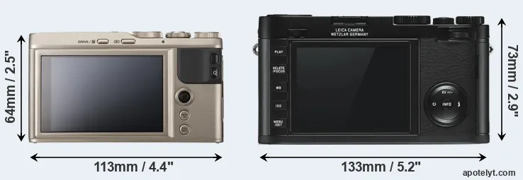 Comparison XF10 or X Typ 113 rear