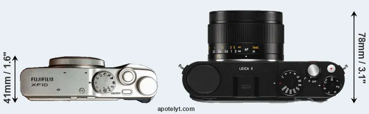 Compare XF10 versus X Typ 113 top