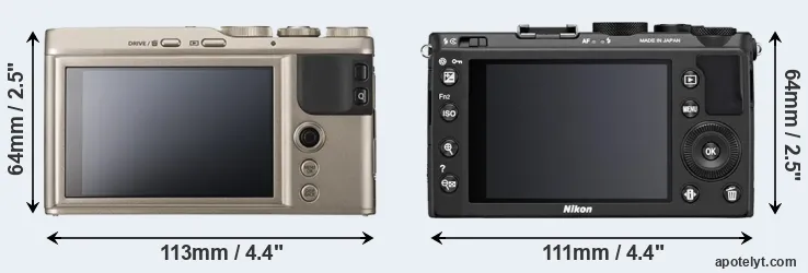 Comparison XF10 or Coolpix A rear