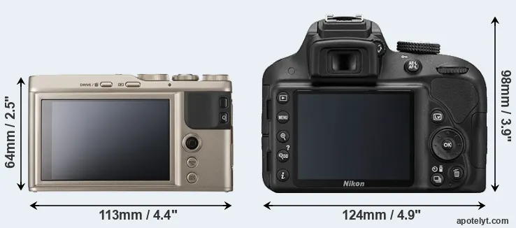 Comparison XF10 or D3300 rear