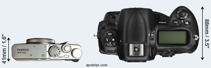Compare XF10 versus D3X top