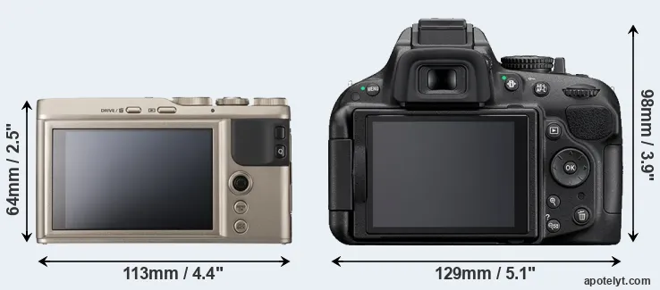 Comparison XF10 or D5200 rear