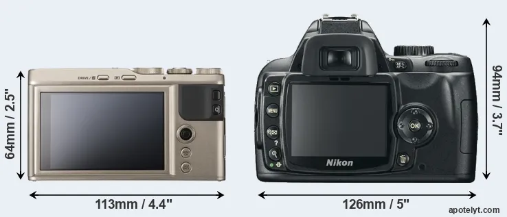 Comparison XF10 or D60 rear