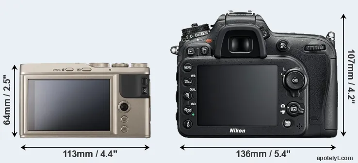 Comparison XF10 or D7200 rear