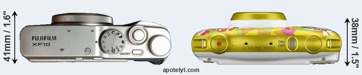 Compare XF10 versus W150 top