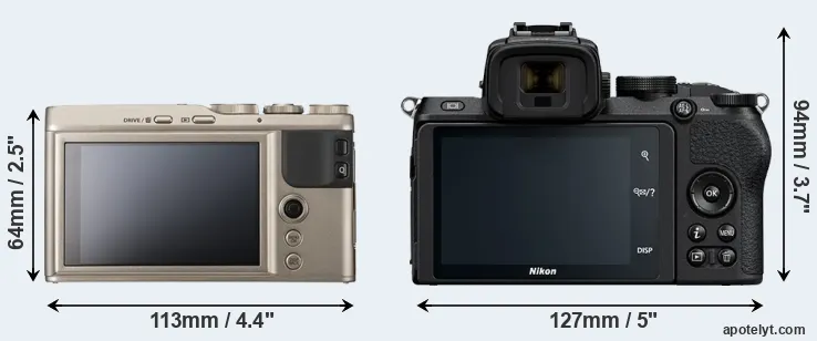 Comparison XF10 or Z50 rear