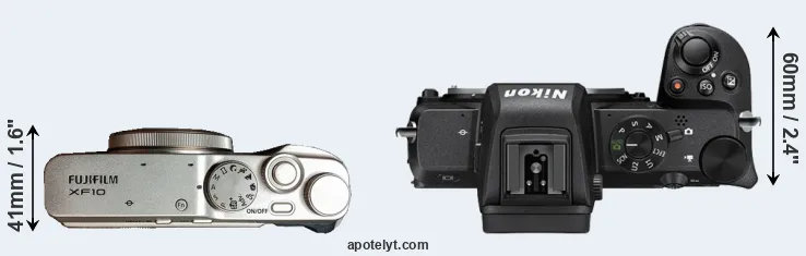 Compare XF10 versus Z50 top