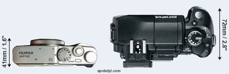 Compare XF10 versus E-330 top