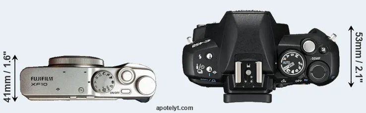 Compare XF10 versus E-450 top