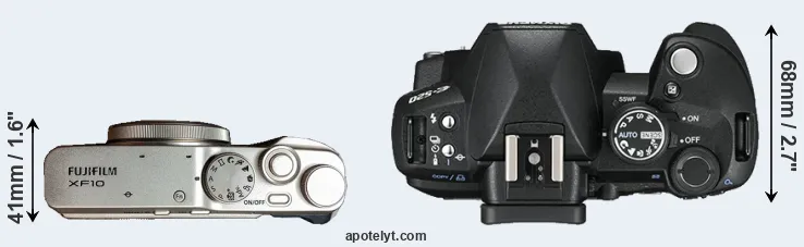 Compare XF10 versus E-520 top