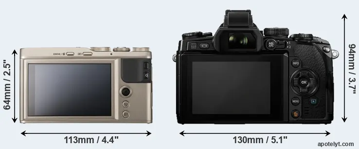 Comparison XF10 or E-M1 rear