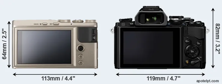 Comparison XF10 or E-M10 rear