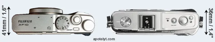 Compare XF10 versus E-P1 top