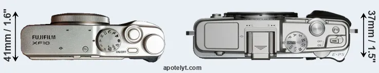 Compare XF10 versus E-P5 top