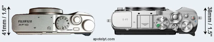 Compare XF10 versus E-P7 top