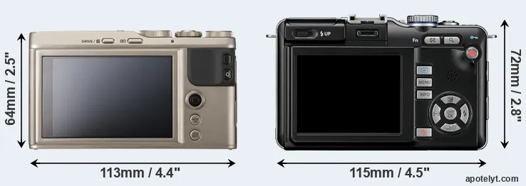 Comparison XF10 or E-PL1 rear