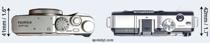 Compare XF10 versus E-PL1 top
