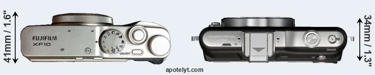 Compare XF10 versus E-PM1 top
