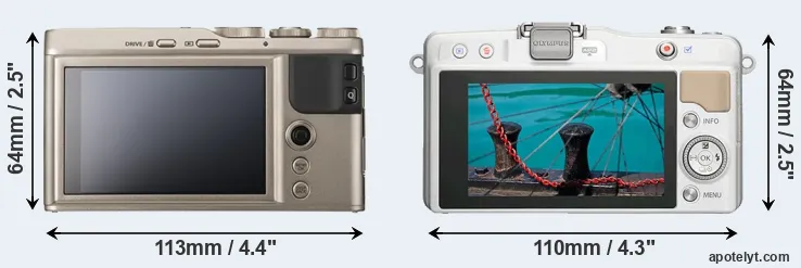 Comparison XF10 or E-PM2 rear