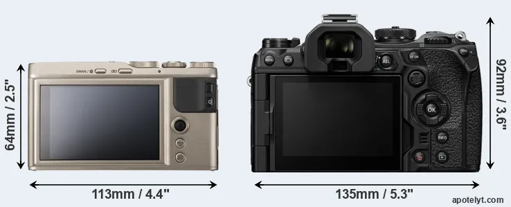 Comparison XF10 or OM-1 rear