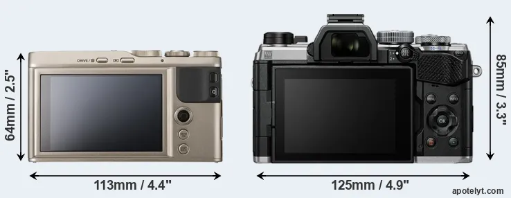 Comparison XF10 or OM-5 rear