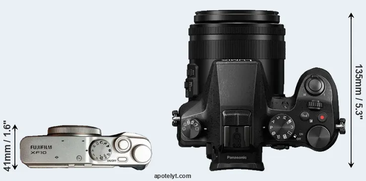 Compare XF10 versus FZ2000 top
