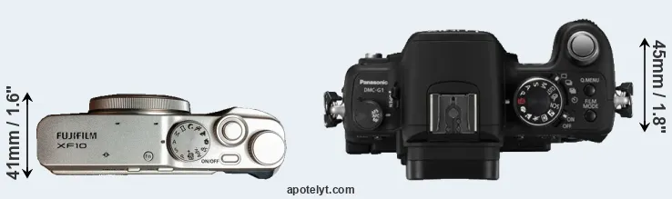 Compare XF10 versus G1 top