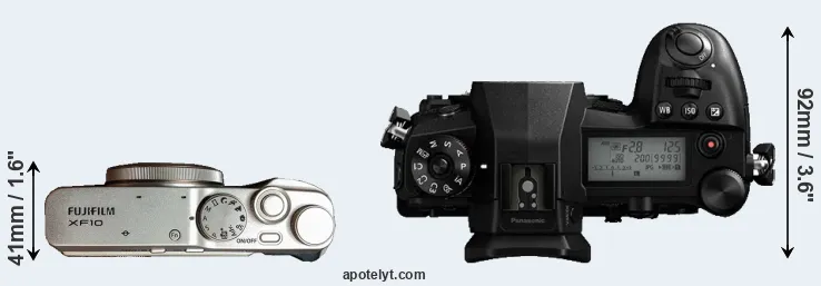 Compare XF10 versus G9 top