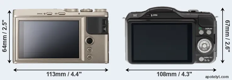 Comparison XF10 or GF5 rear