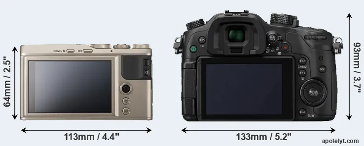 Comparison XF10 or GH4 rear