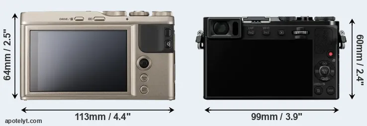 Comparison XF10 or GM5 rear