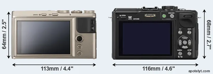 Comparison XF10 or GX1 rear