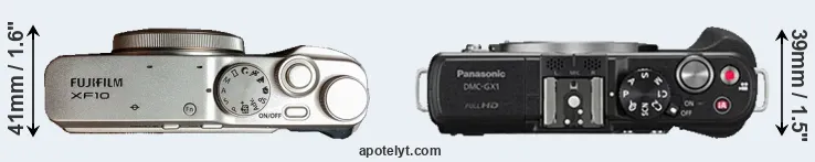 Compare XF10 versus GX1 top