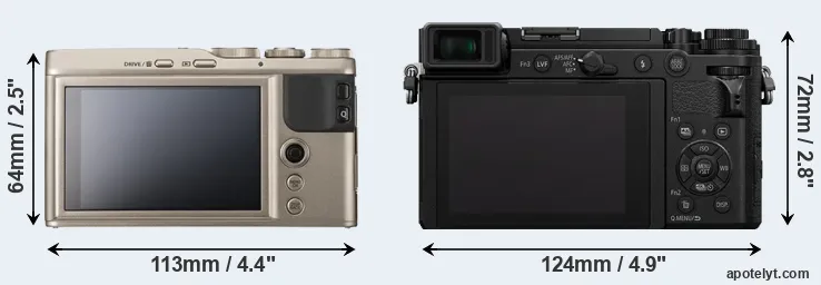Comparison XF10 or GX9 rear