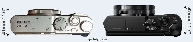 Compare XF10 versus LX10 top