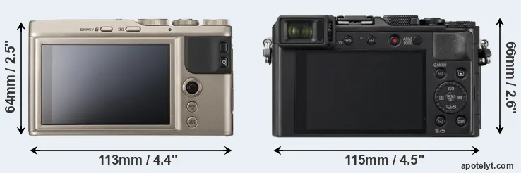 Comparison XF10 or LX100 II rear