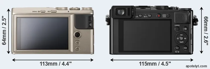 Comparison XF10 or LX100 rear
