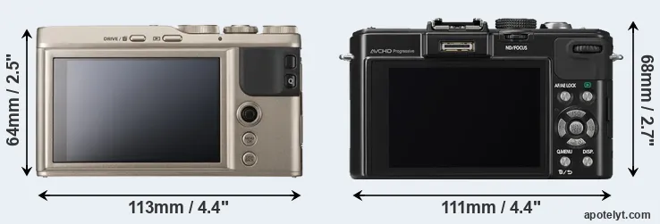 Comparison XF10 or LX7 rear