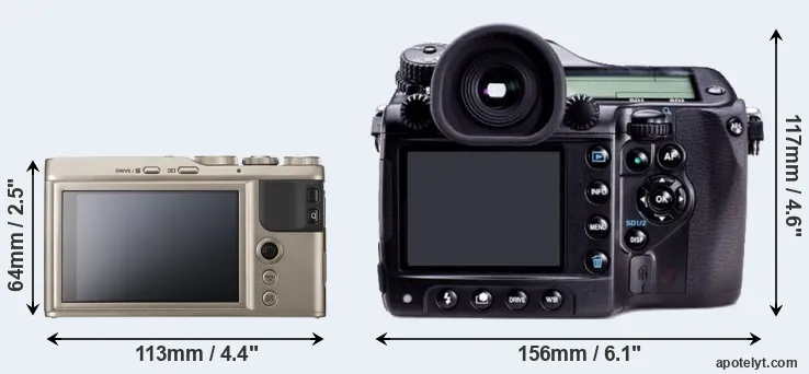 Comparison XF10 or 645D rear