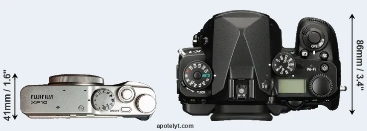 Compare XF10 versus K-1 top