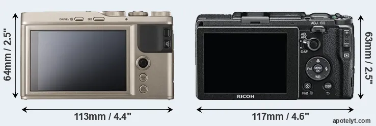 Comparison XF10 or GR II rear