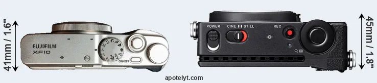 Compare XF10 versus fp L top