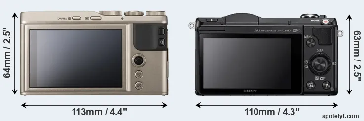 Comparison XF10 or A5000 rear