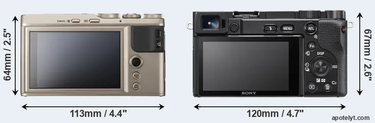 Comparison XF10 or A6100 rear