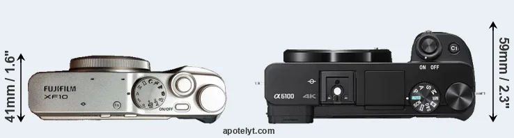 Compare XF10 versus A6100 top
