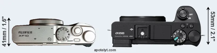 Compare XF10 versus A6500 top